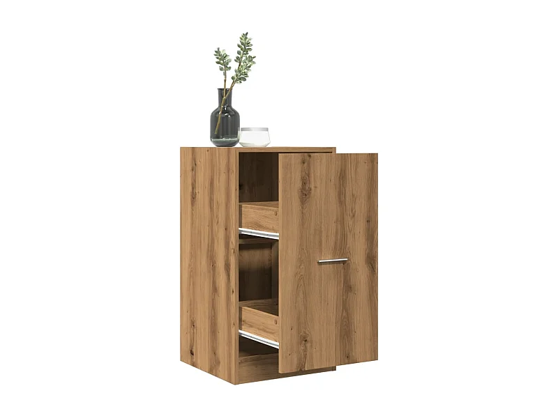 Armoire d'apothicaire chêne artisanal bois d'ingénierie