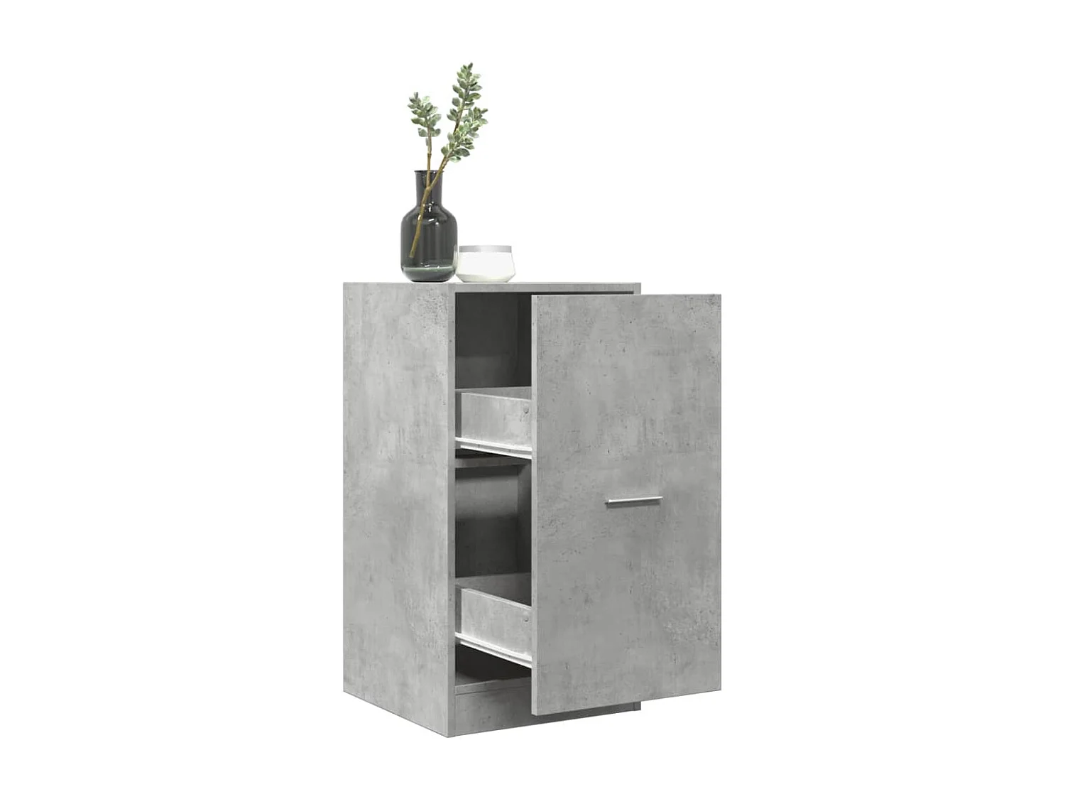 Armoire d'apothicaire gris béton 40x41x77,5cm bois d'ingénierie