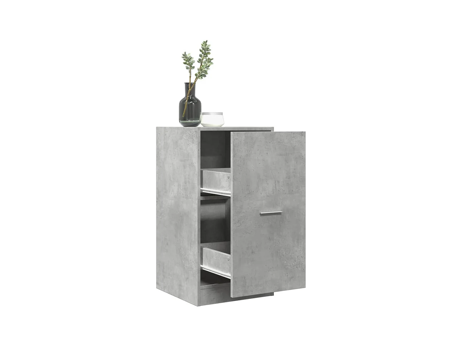 Betongrijze apothekerskast 40x41x77,5cm parket
