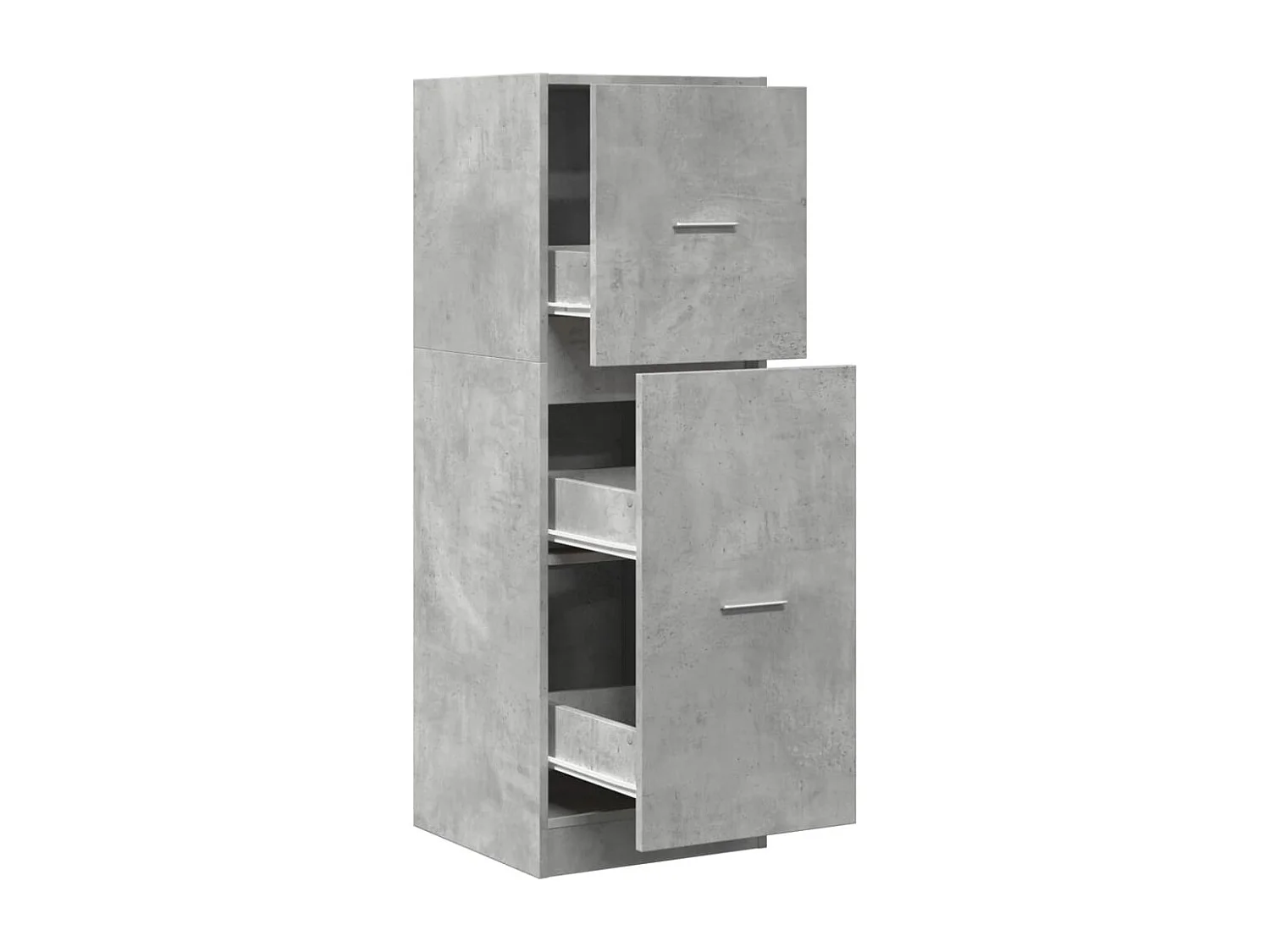 Armoire d'apothicaire gris béton 40x41x118 cm bois d'ingénierie