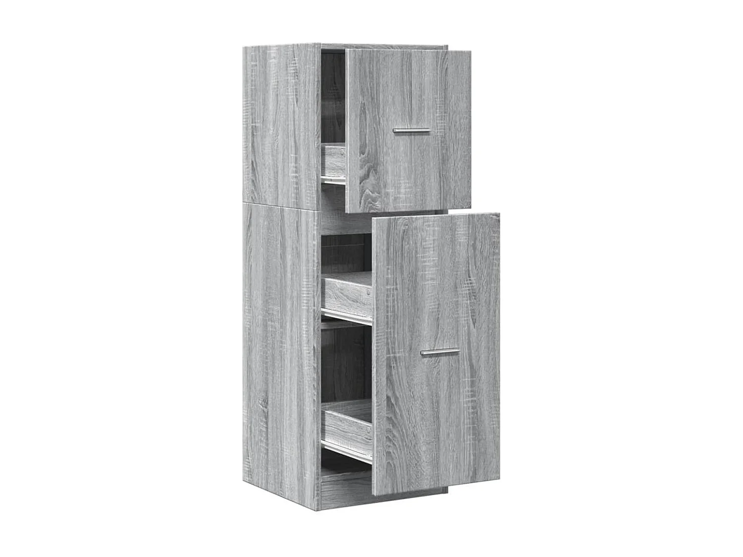 Apothekerschrank in Sonoma-Grau, 40 x 41 x 118 cm, Holzwerkstoff