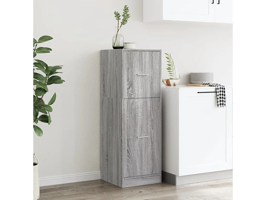 Apothekerschrank in Sonoma-Grau, 40 x 41 x 118 cm, Holzwerkstoff