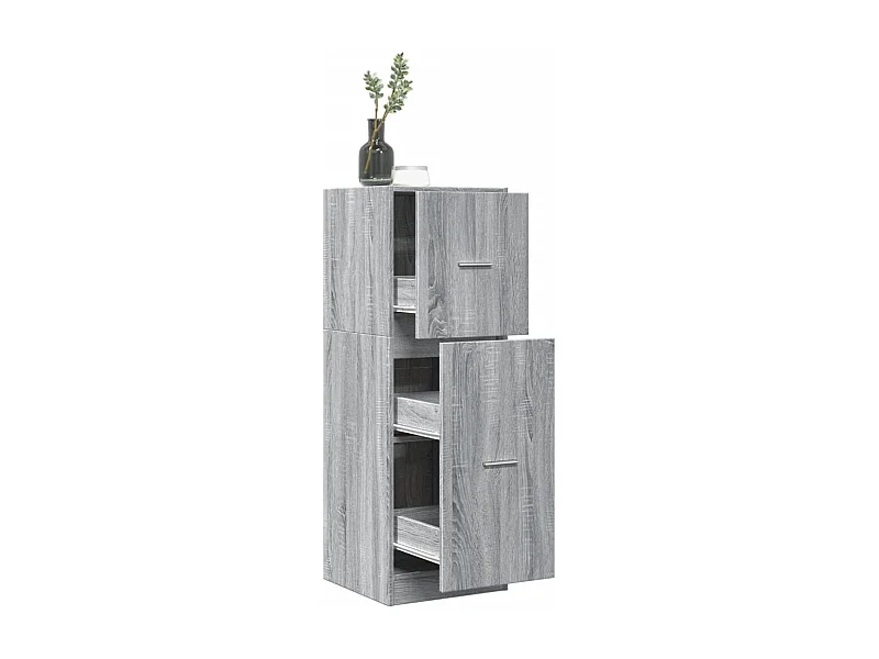 Armoire apothicaire sonoma gris 40x41x118 cm bois d'ingénierie