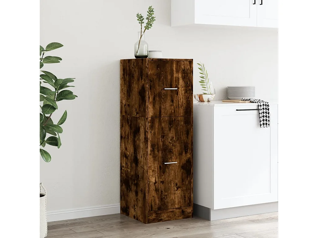 Mueble boticario roble ahumado 40x41x118 cm madera contrachapada