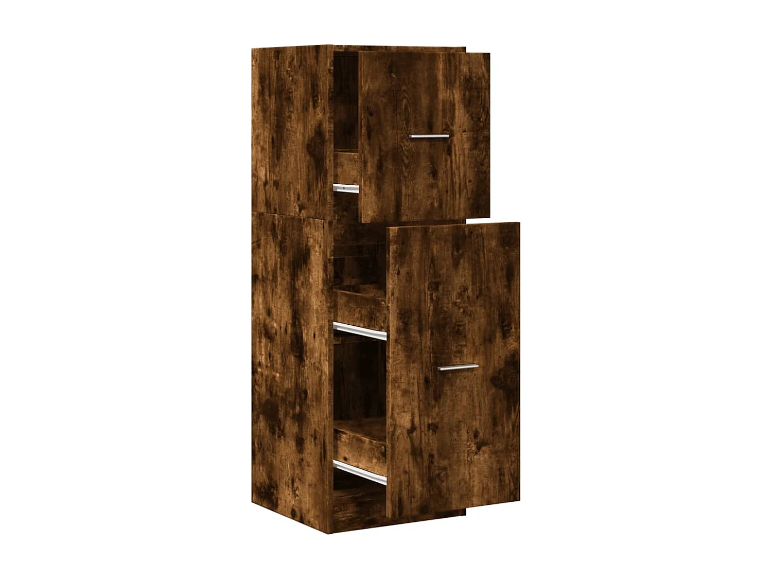 Apothekerschrank aus geräucherter Eiche, 40 x 41 x 118 cm, Holzwerkstoff