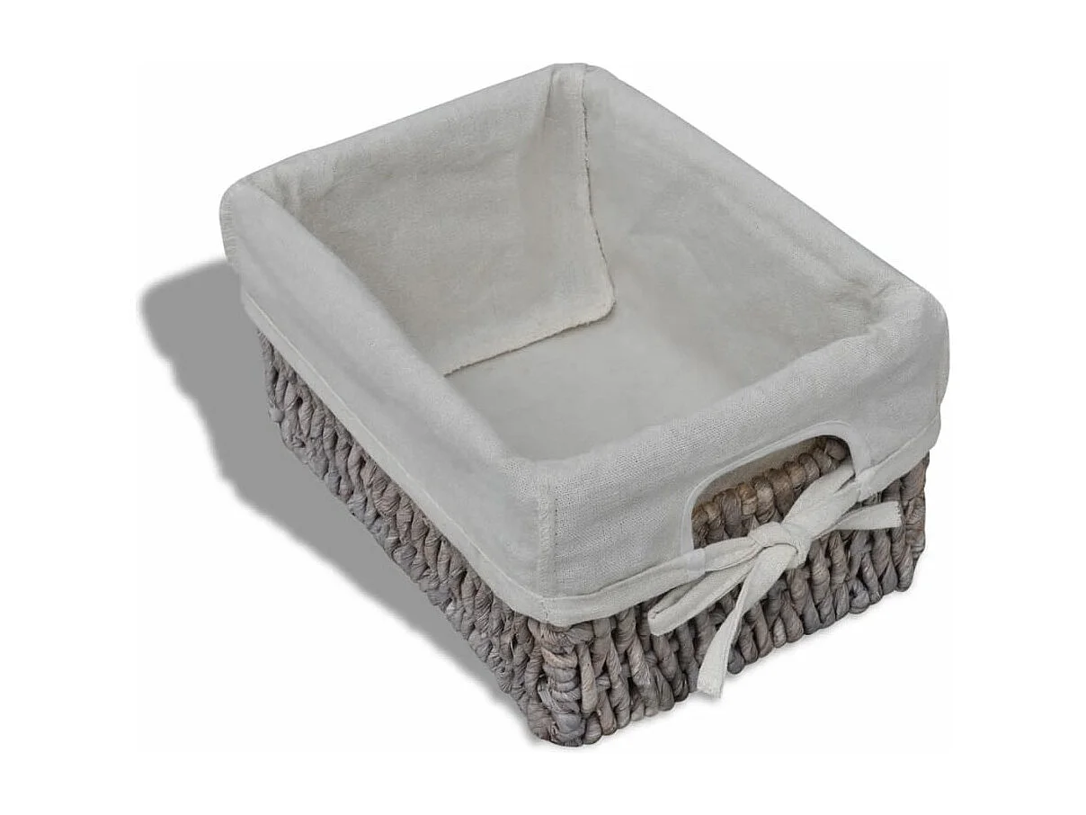 Étagère de rangement Bois Marron 3 paniers en tissage