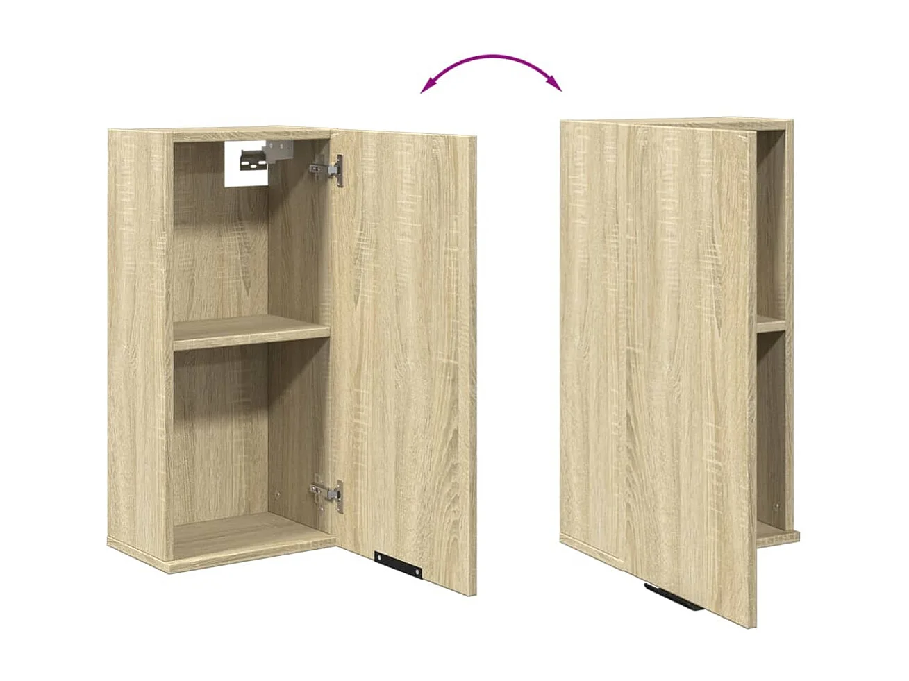 Mobile bagno sospeso rovere Sonoma 32x20x67 cm