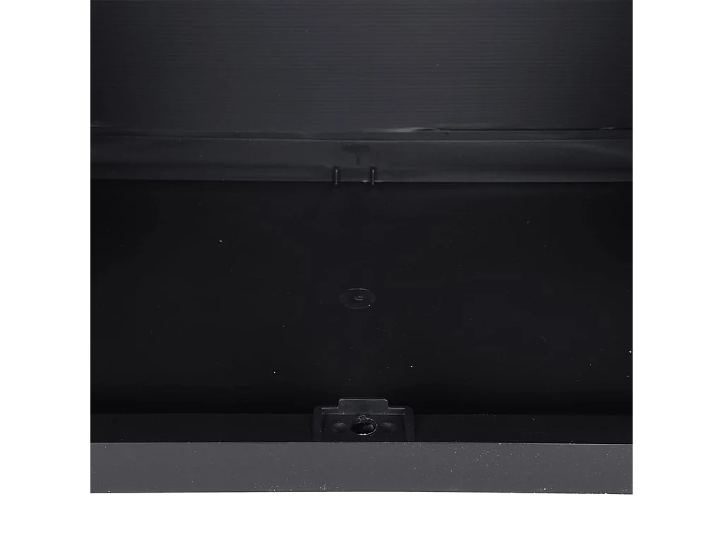 Grauer und schwarzer Aufbewahrungsschrank für den Außenbereich, 65 x 37 x 165 cm, PP