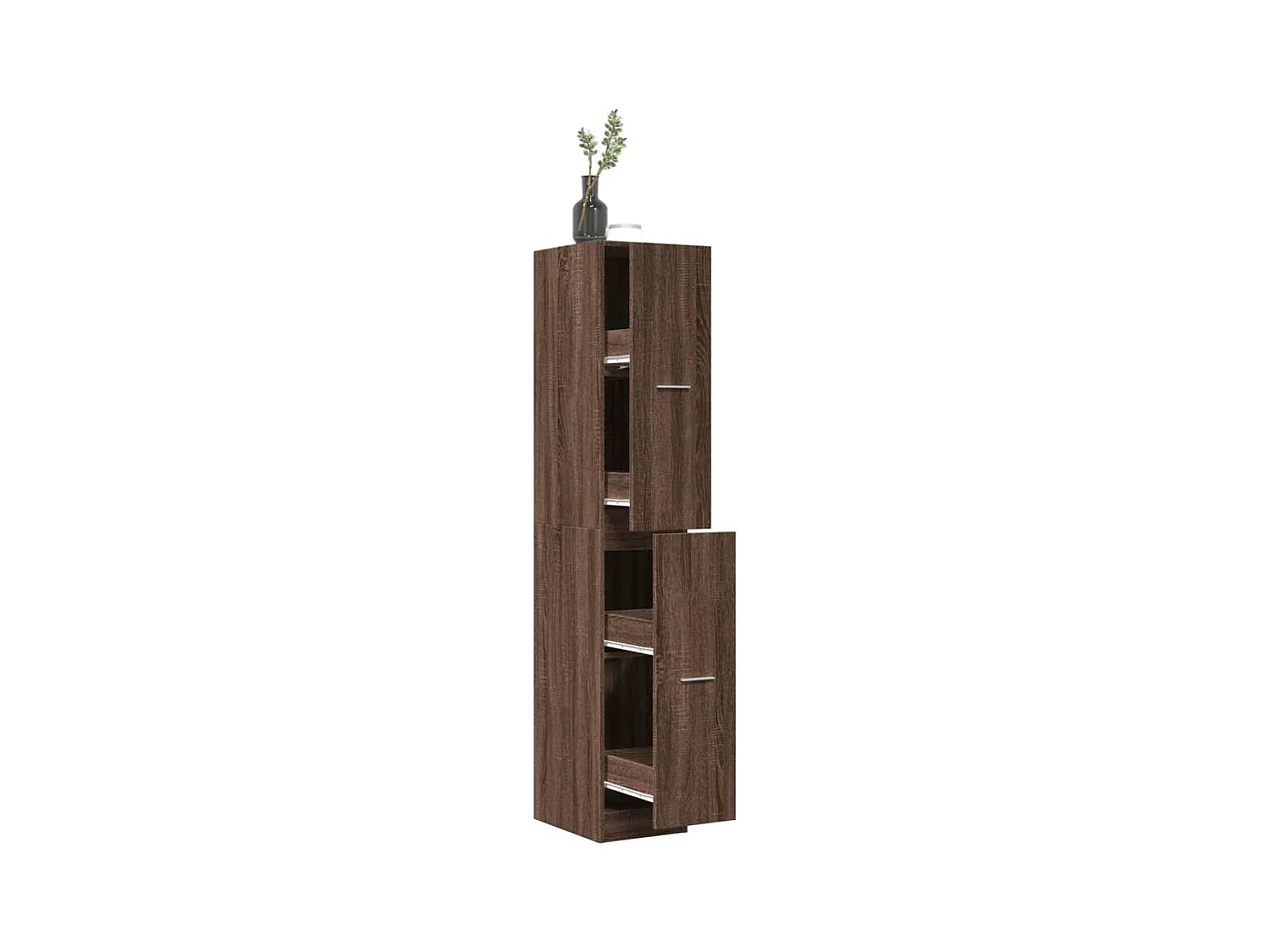 Armoire apothicaire chêne marron 30x41x174,5 cm bois ingénierie