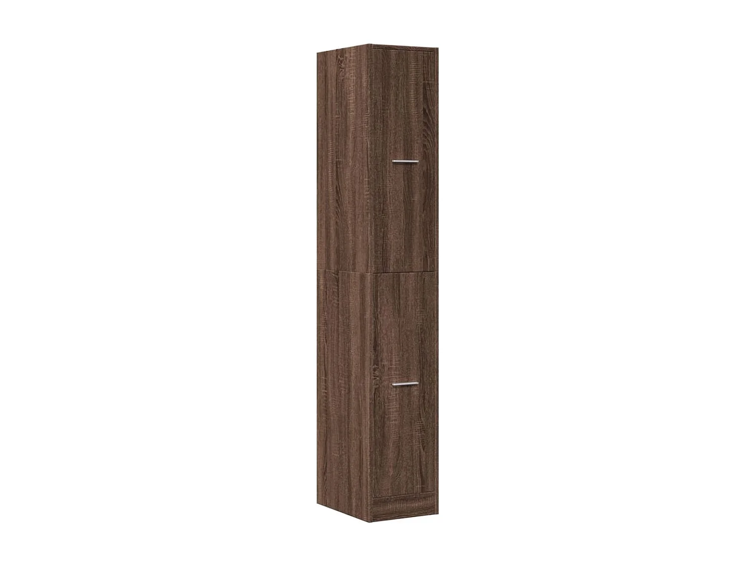 Bruin eiken apothekerskast 30x41x174,5 cm samengesteld hout
