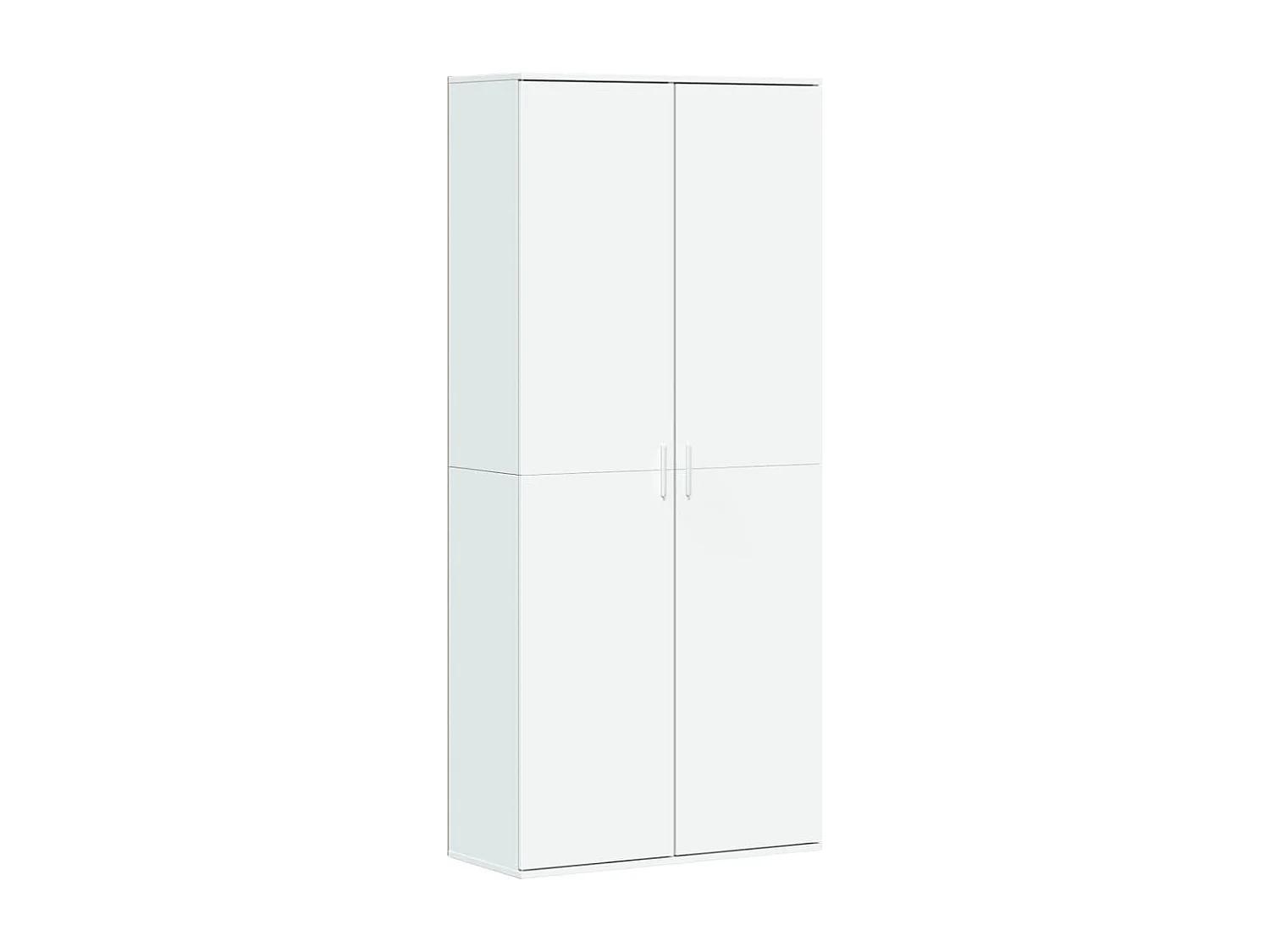 Credenza alta bianca 80x35x180 cm in derivati del legno