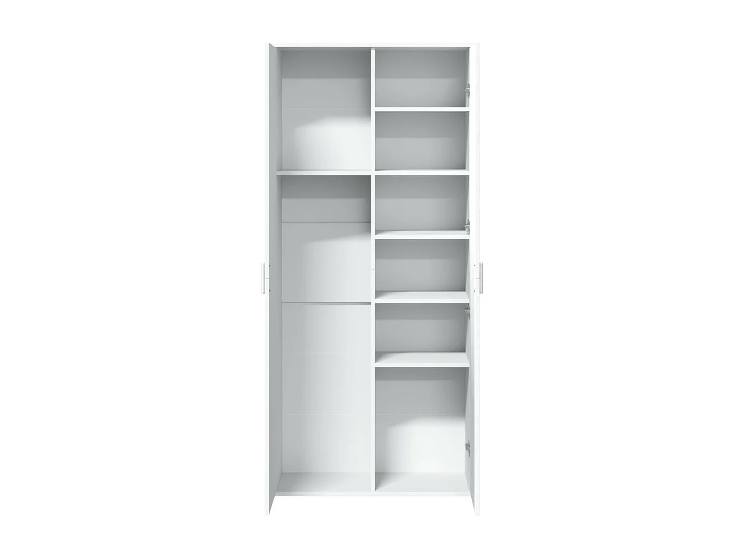 Credenza alta bianca 80x35x180 cm in derivati del legno