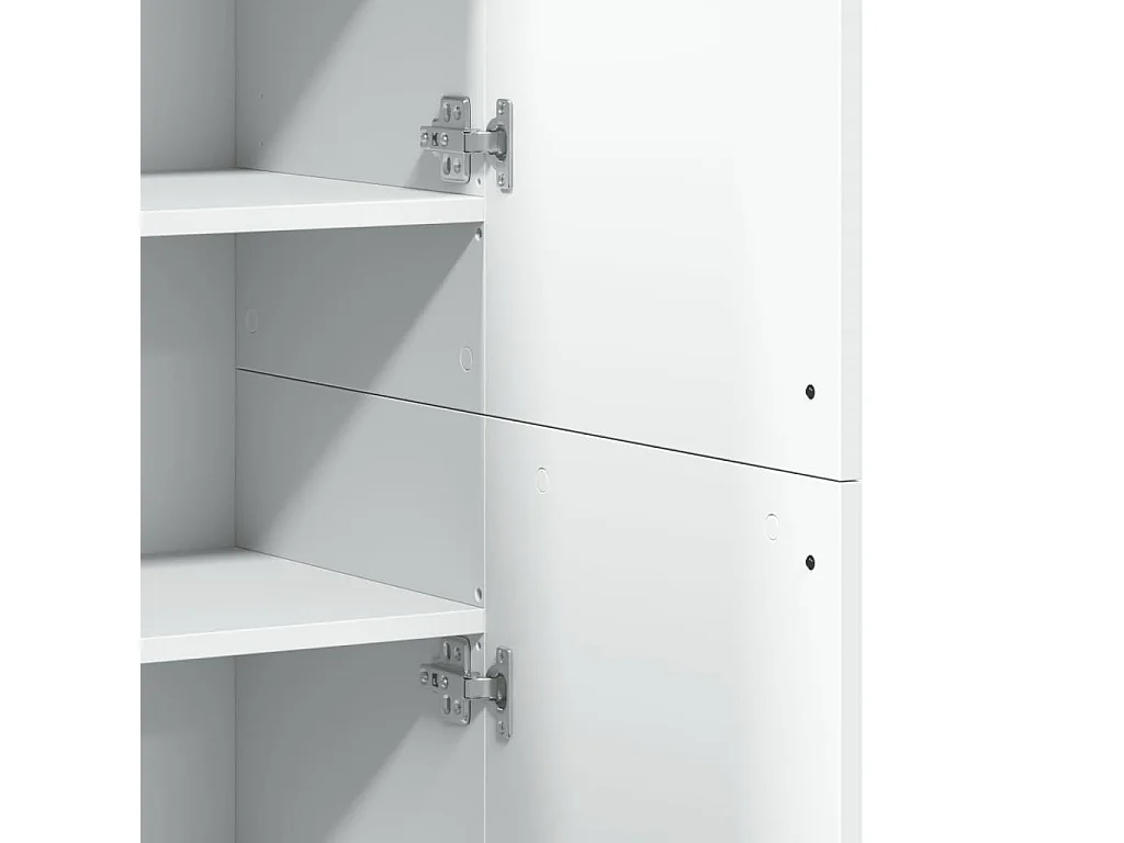 Credenza alta bianca 80x35x180 cm in derivati del legno