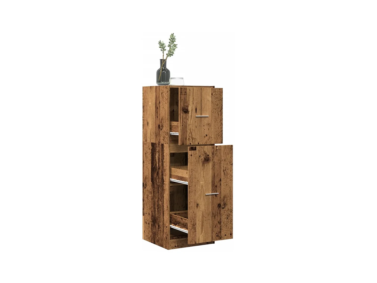 Apothekerskast oud hout 40x41x118 cm parket