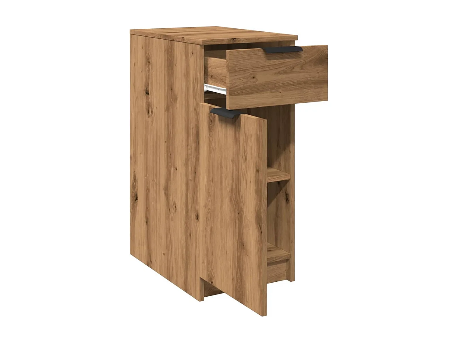 Armoire de bureau chêne artisanal 33x50x75 cm bois d'ingénierie