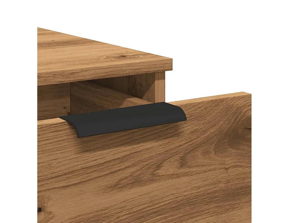 Armoire de bureau chêne artisanal 33x50x75 cm bois d'ingénierie