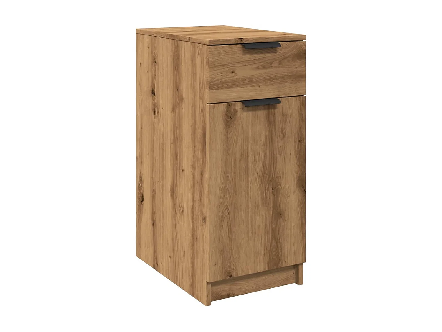 Armoire de bureau chêne artisanal 33x50x75 cm bois d'ingénierie