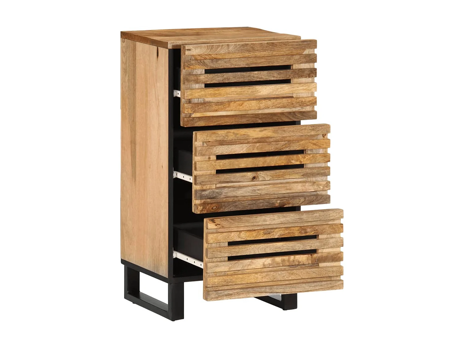 Buffet 40x34x75 cm bois de manguier massif brut