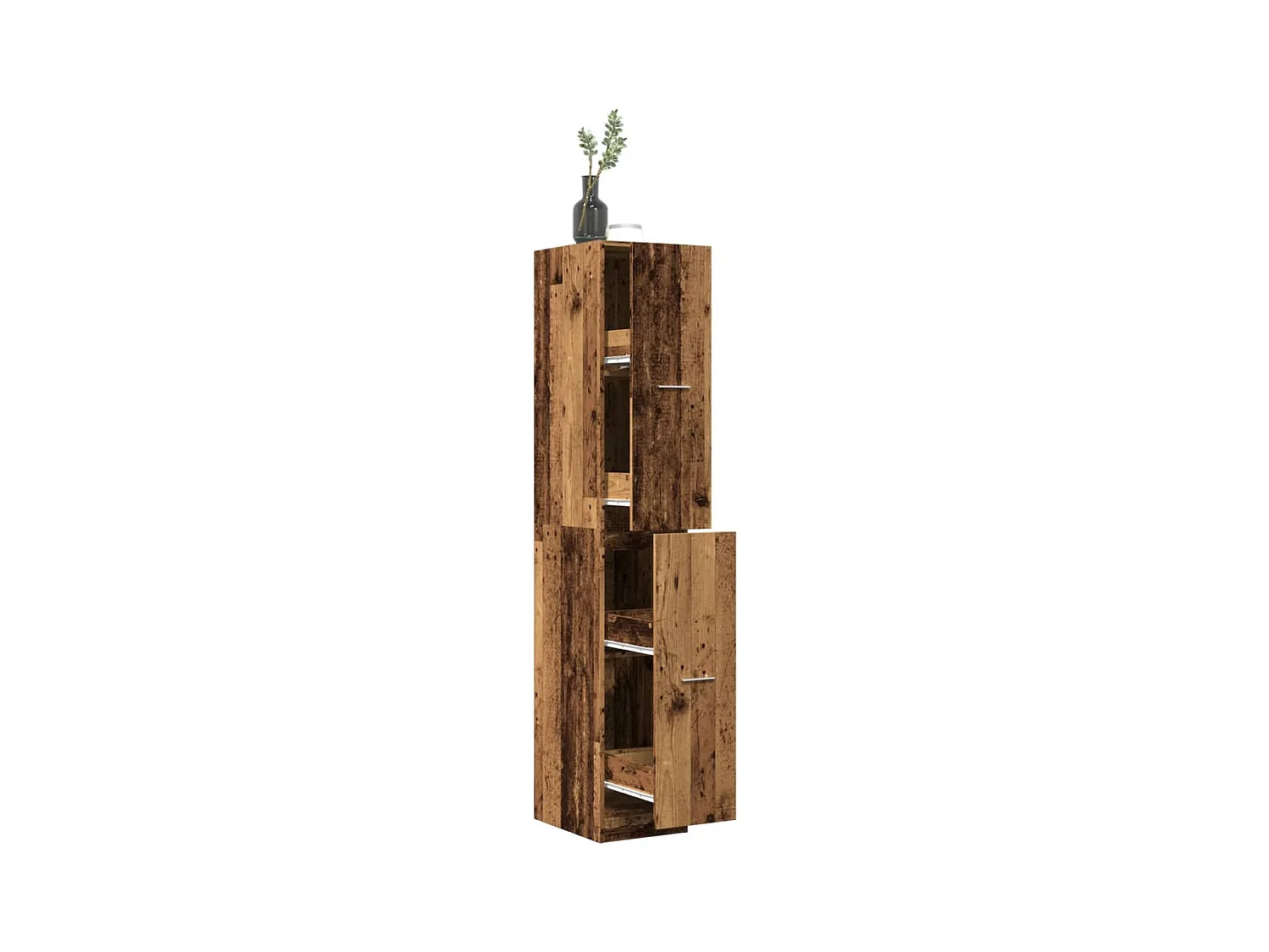 Armoire d'apothicaire vieux bois 30x41x174,5 cm bois ingénierie
