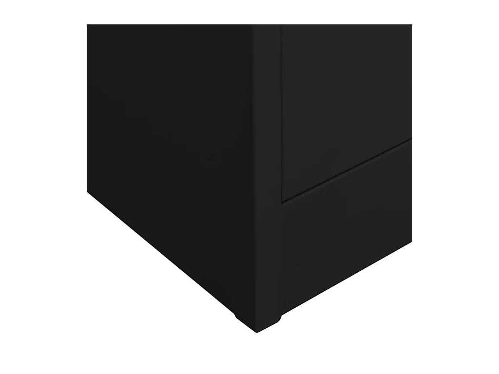 Armoire de bureau Noir 90x40x180 cm Acier