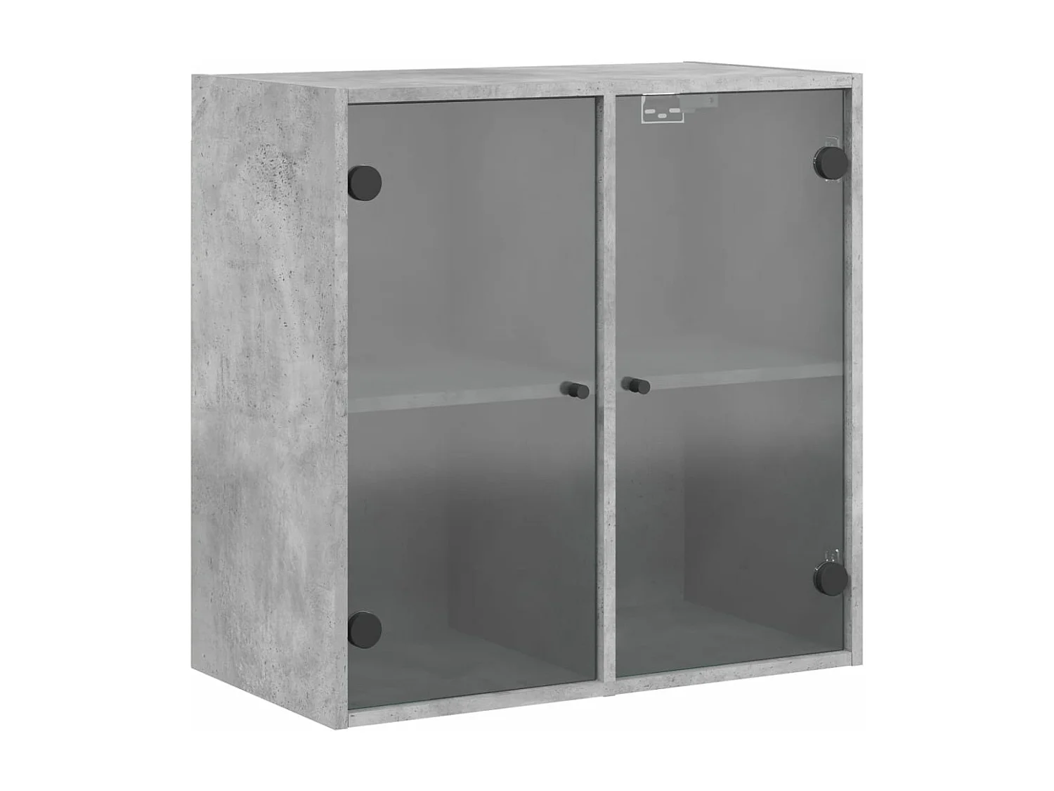 Wandschrank mit betongrauen Glastüren 68x37x68,5 cm