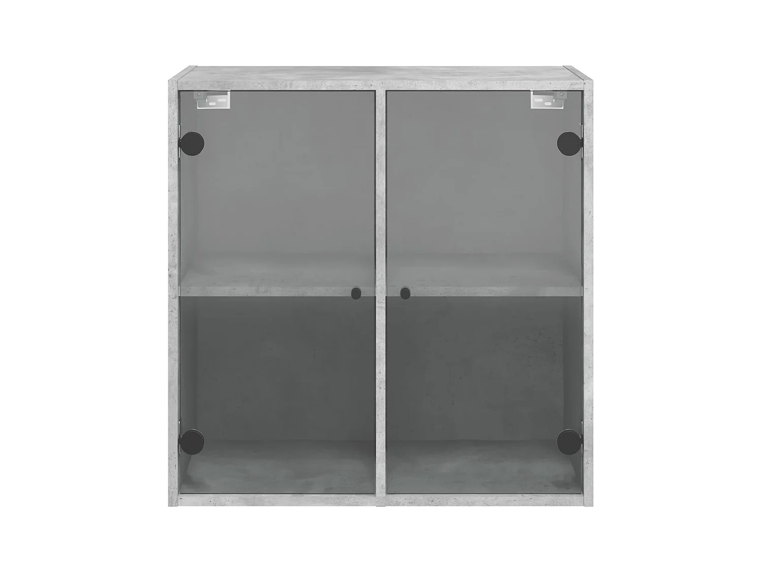 Armoire murale avec portes en verre gris béton 68x37x68,5 cm