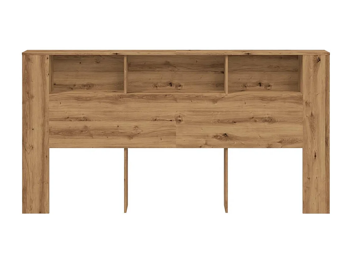 Armoire de tête de lit chêne artisanal 200x18,5x102,5 cm