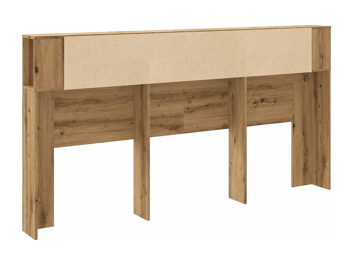 Armoire de tête de lit chêne artisanal 200x18,5x102,5 cm