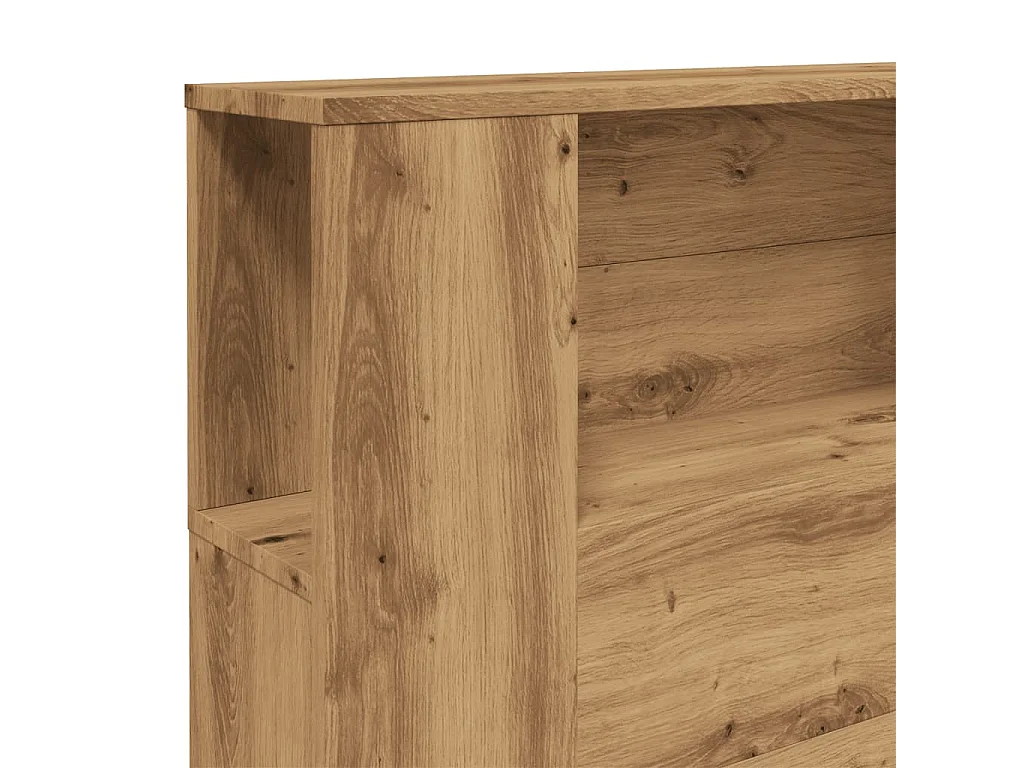 Armoire de tête de lit chêne artisanal 200x18,5x102,5 cm