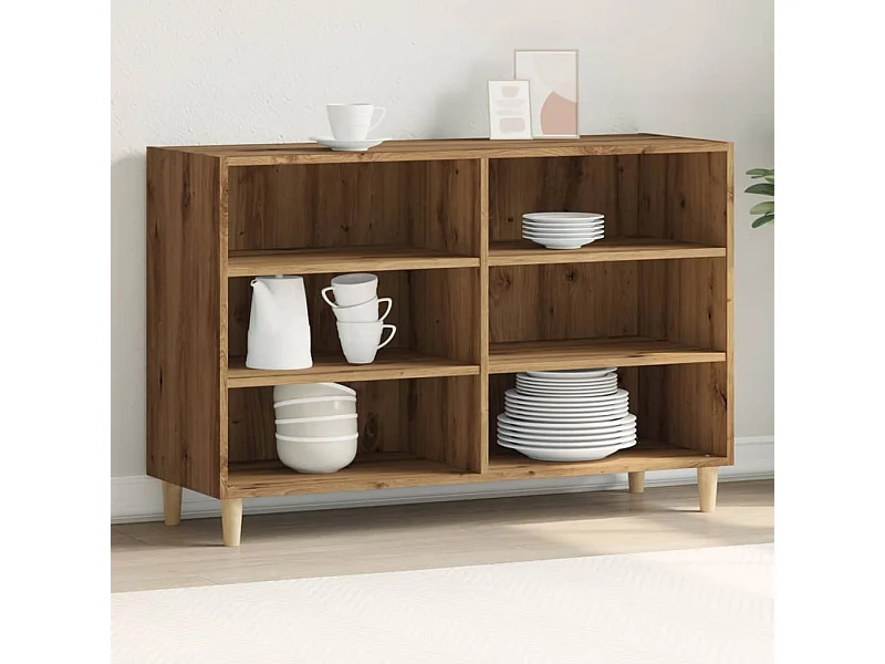 Buffet chêne artisanal 103,5x35x70 cm bois d'ingénierie