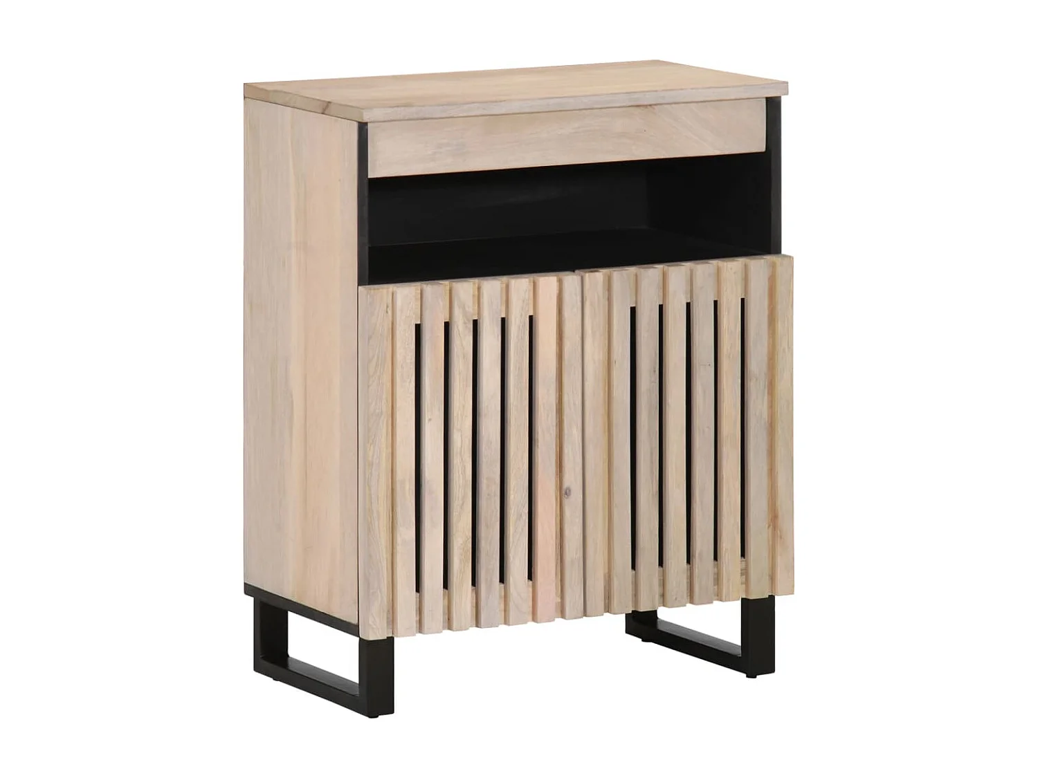 Credenza 60x34x75 cm in legno massello di mango