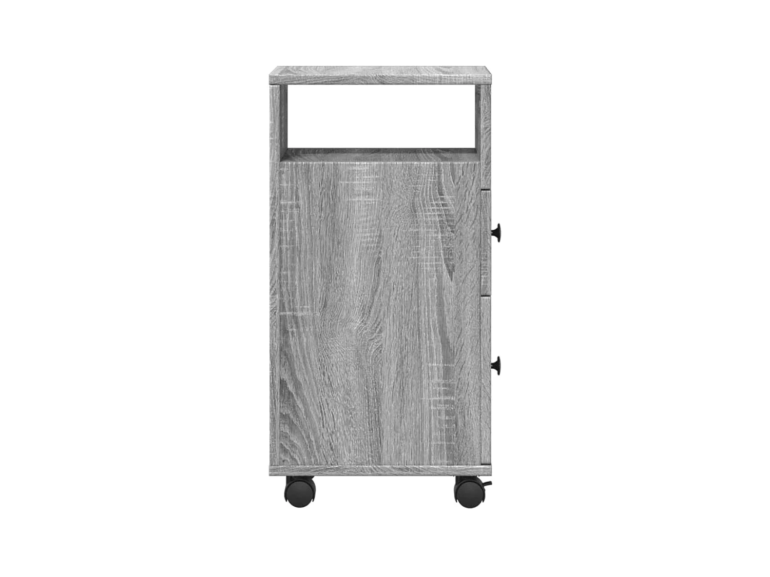 Mobile da bagno stretto con rotelle Sonoma grigio