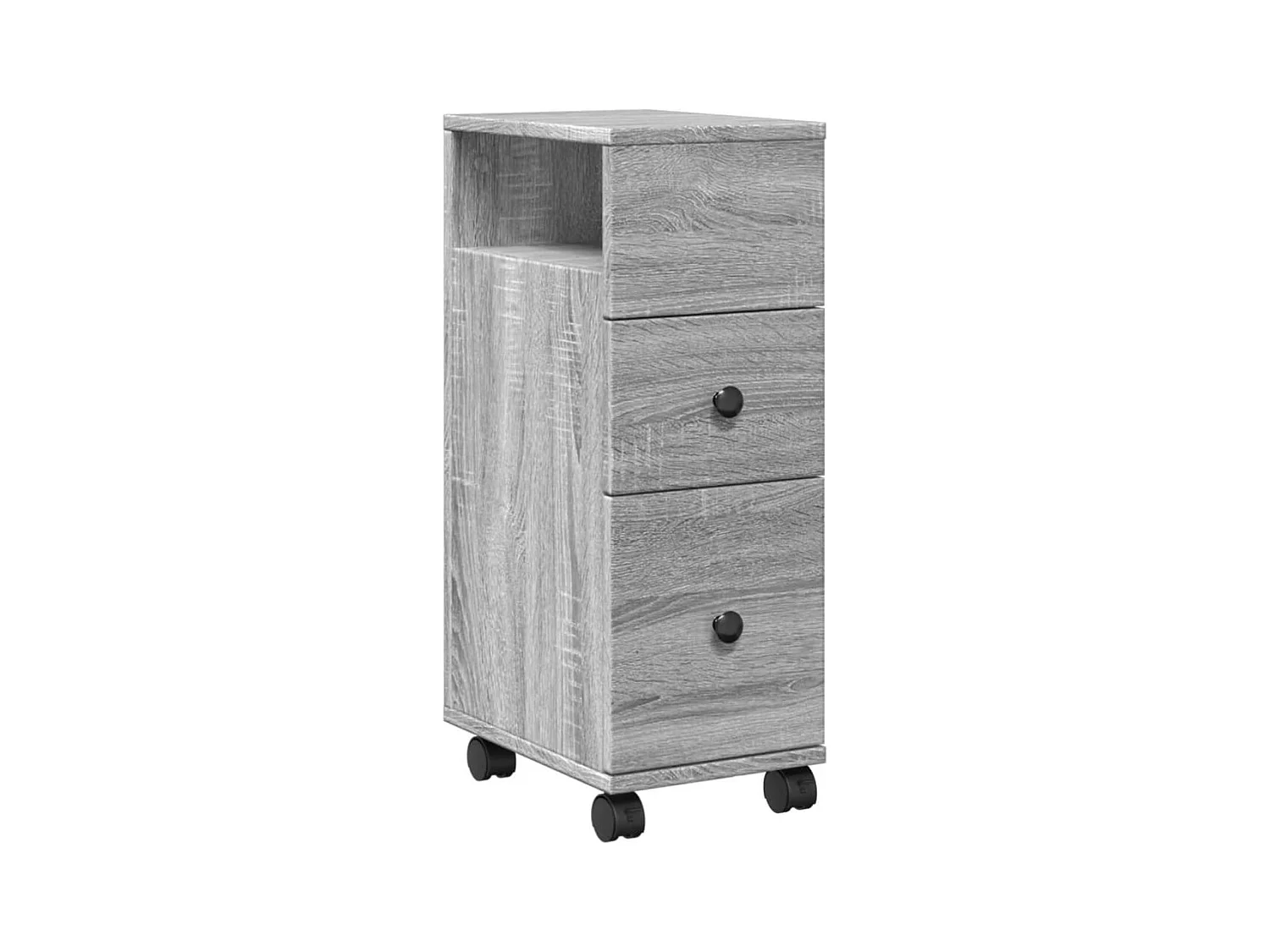 Mobile da bagno stretto con rotelle Sonoma grigio