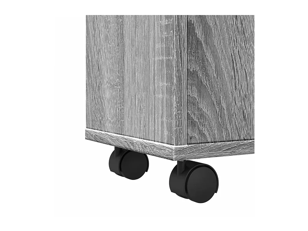 Mobile da bagno stretto con rotelle Sonoma grigio