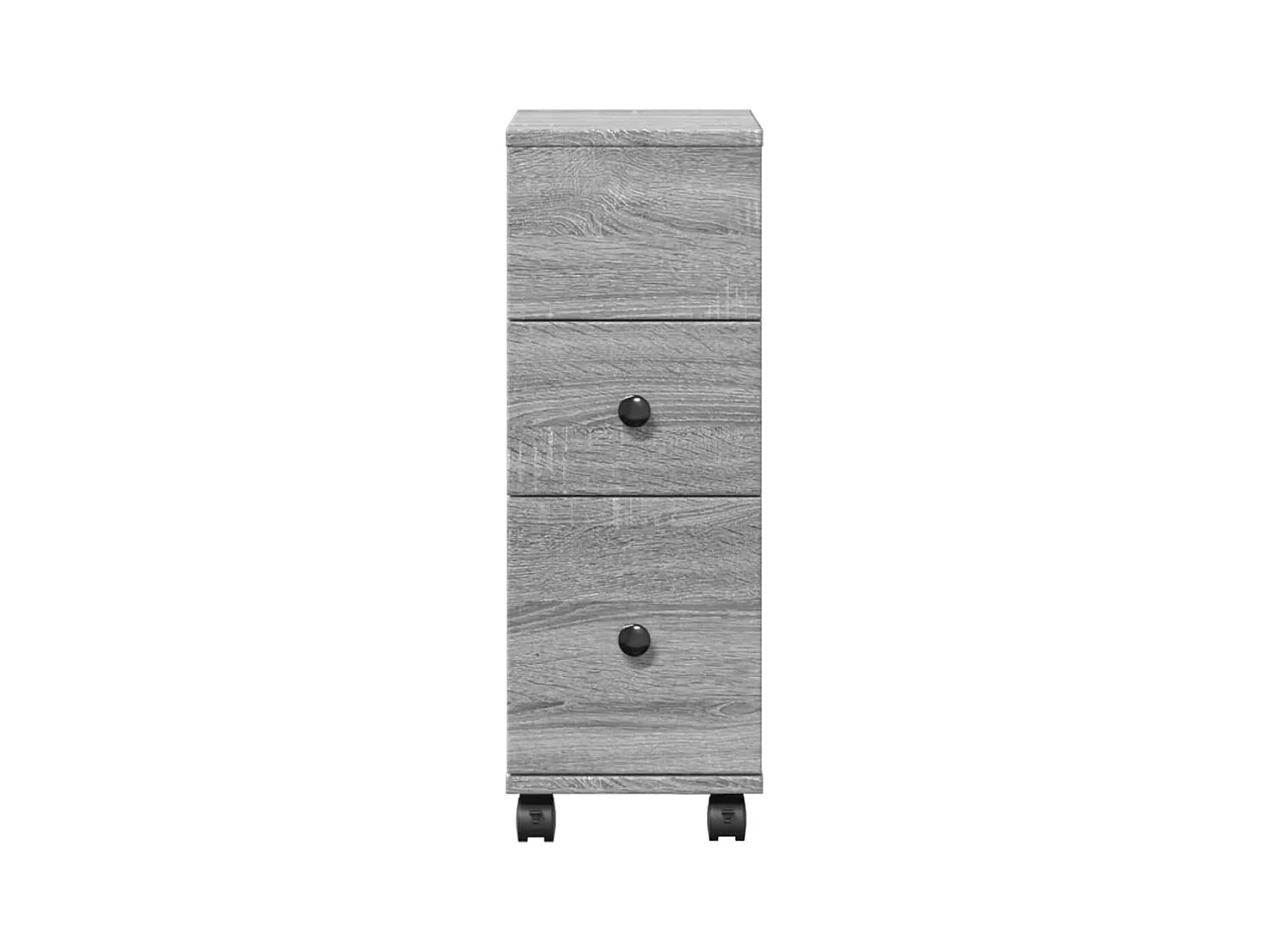 Mobile da bagno stretto con rotelle Sonoma grigio