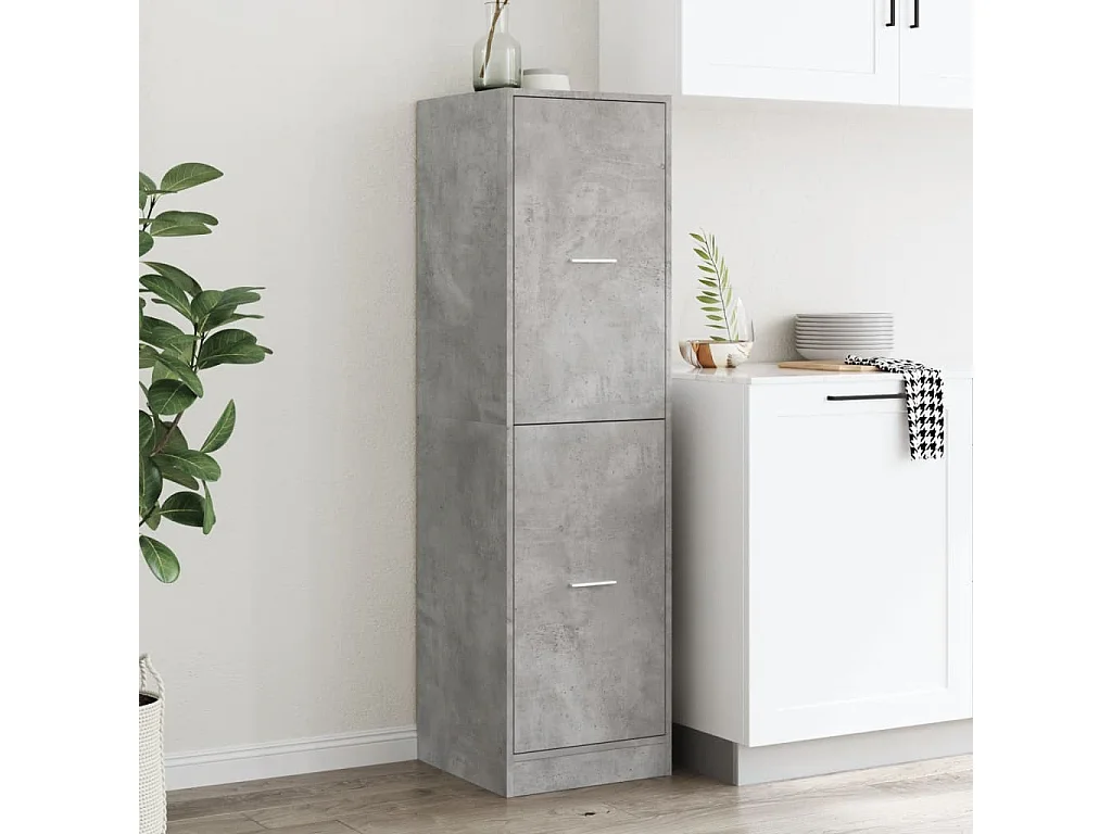 Armoire d'apothicaire gris béton 40x41x144,5 cm bois ingénierie