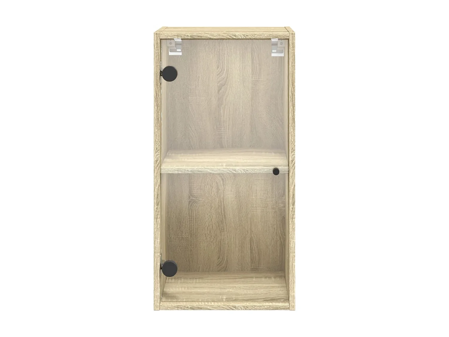 Armoire murale avec portes en verre chêne sonoma 35x37x68,5 cm
