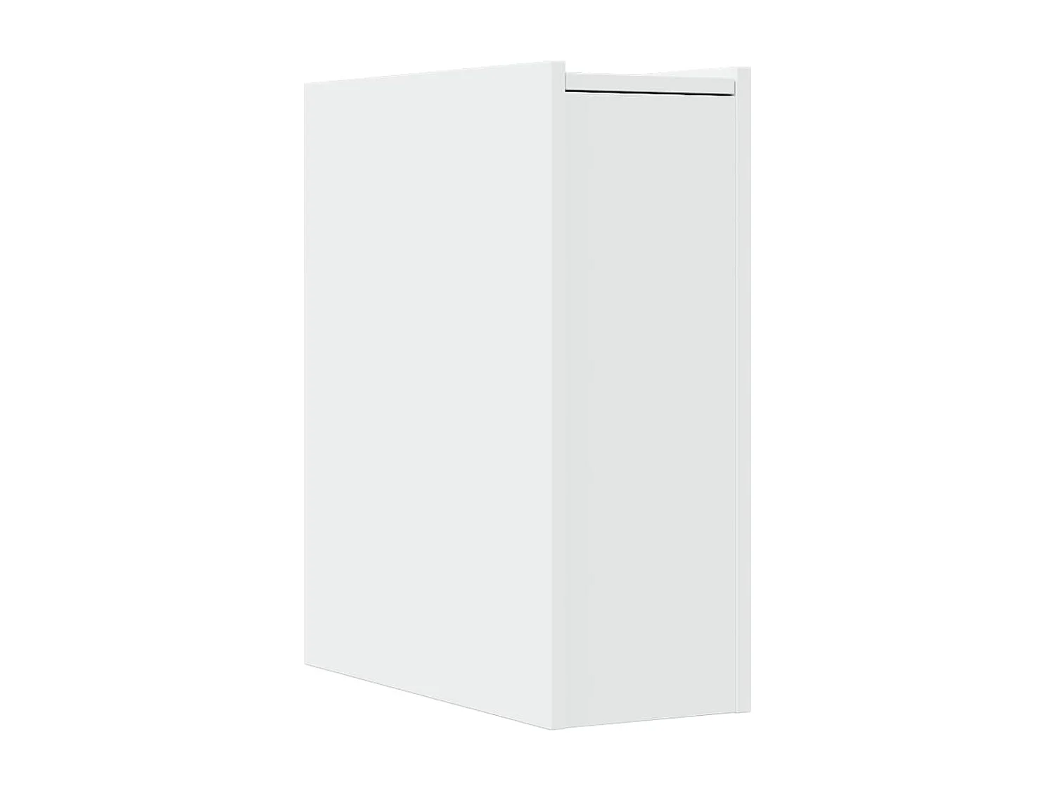 Armoire de salle de bain étroite avec roulettes blanc