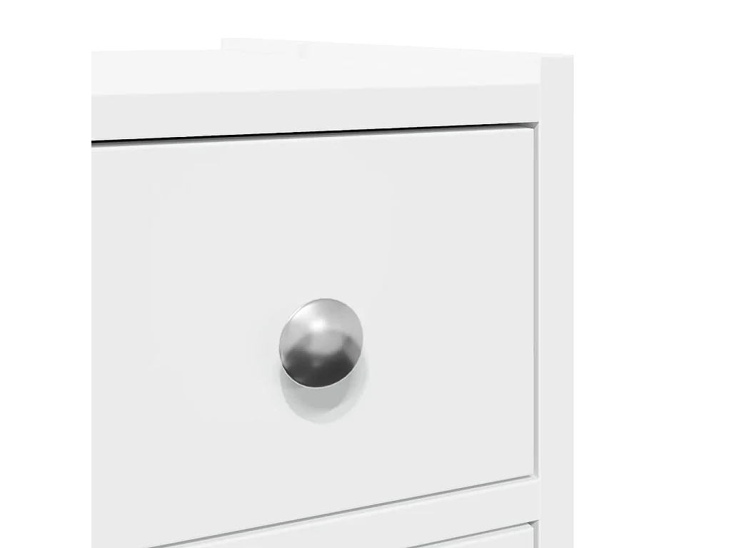 Armoire de salle de bain étroite avec roulettes blanc