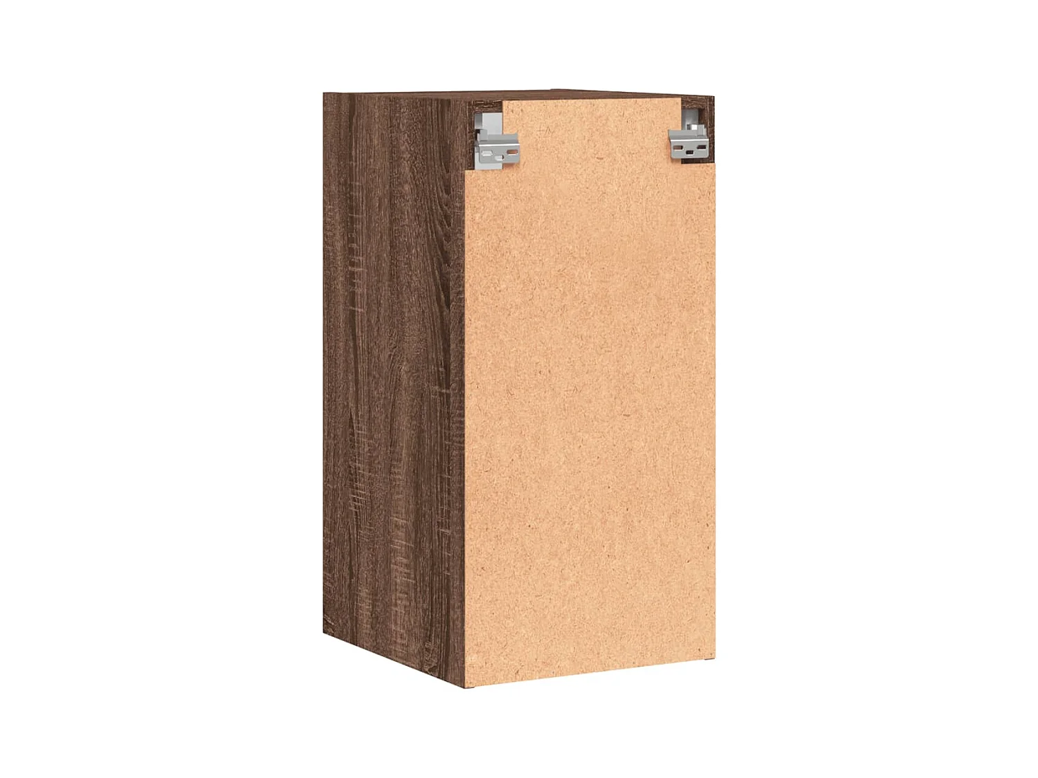 Wandschrank mit Glastüren, braune Eiche, 35 x 37 x 68,5 cm