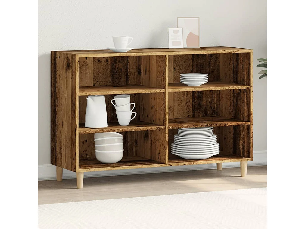 Buffet vieux bois 103,5x35x70 cm bois d'ingénierie
