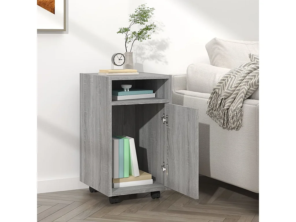 Armoire appoint à roues Sonoma gris 33x38x60 cm