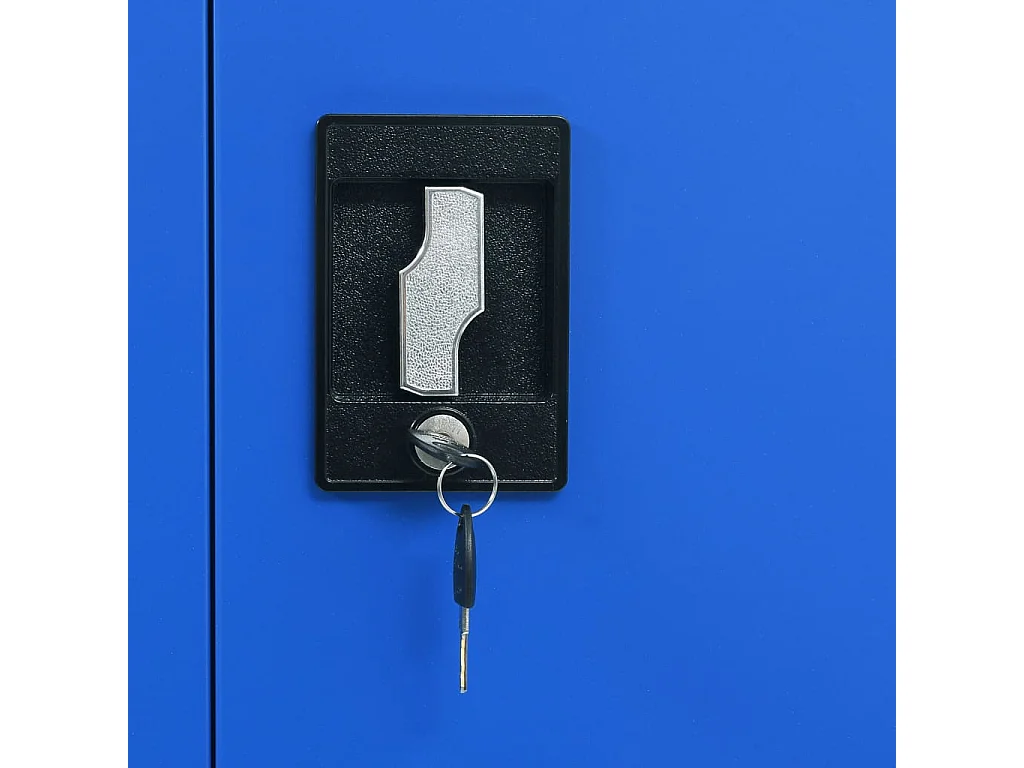 Büroschrank Metall 90 x 40 x 180 cm Grau und Blau