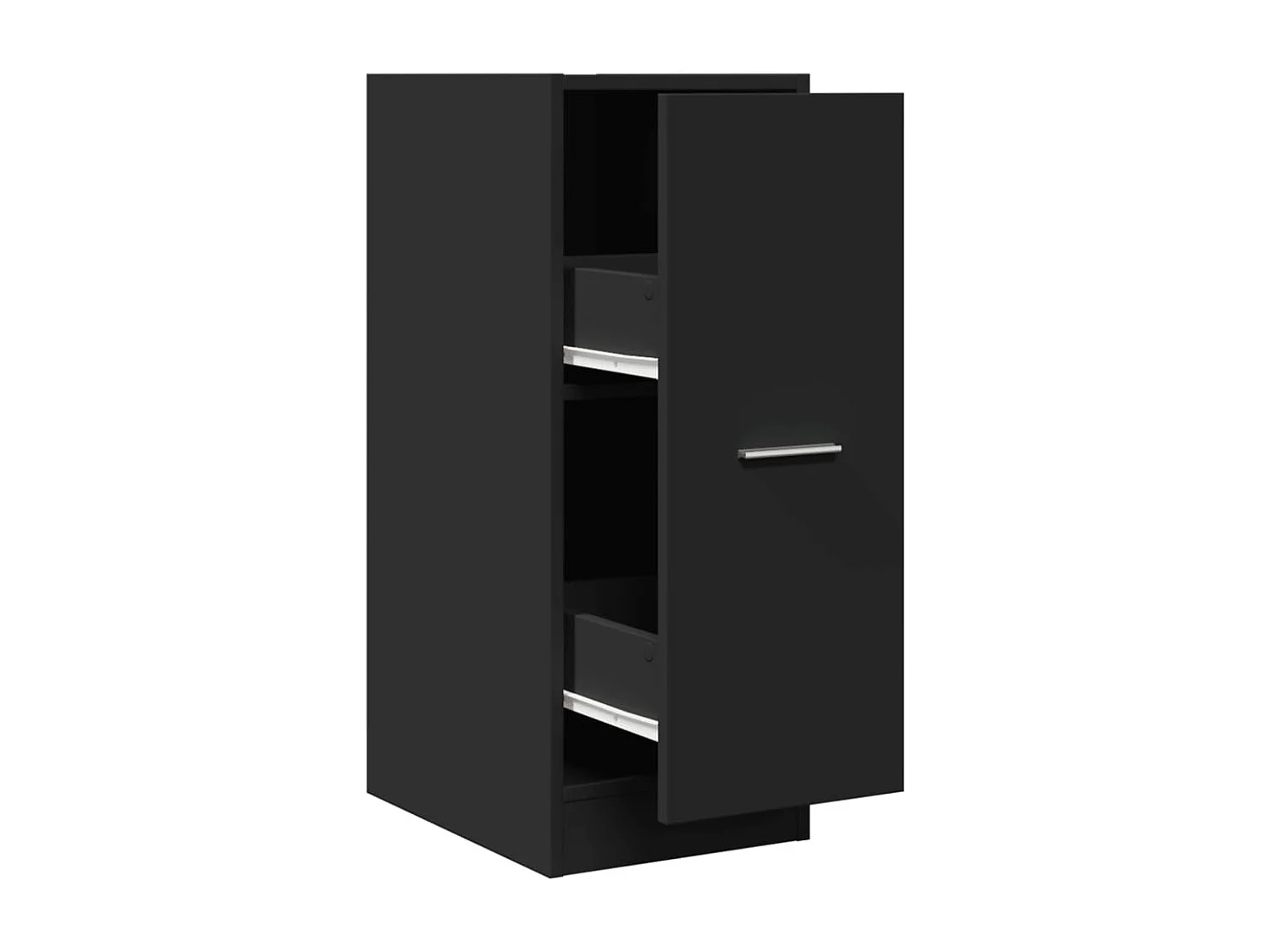 Armoire d'apothicaire noir 30x41x77,5 cm bois d'ingénierie