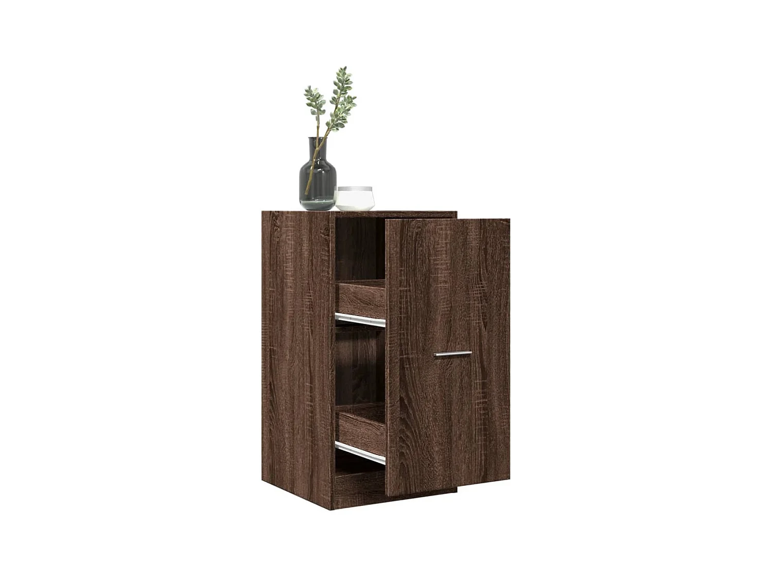Armoire apothicaire chêne marron 40x41x77,5cm bois d'ingénierie