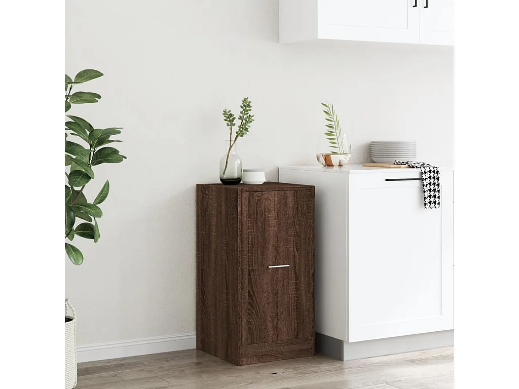 Apothekerschrank aus brauner Eiche, 40 x 41 x 77,5 cm, Holzwerkstoff