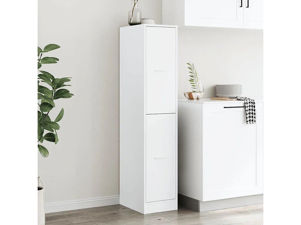 Armoire d'apothicaire blanc 30x41x144,5 cm bois d'ingénierie