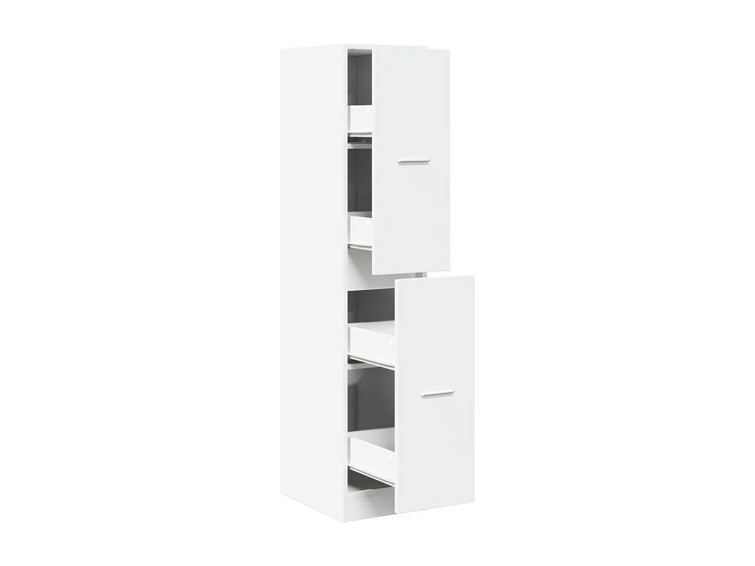 Armoire d'apothicaire blanc 30x41x144,5 cm bois d'ingénierie
