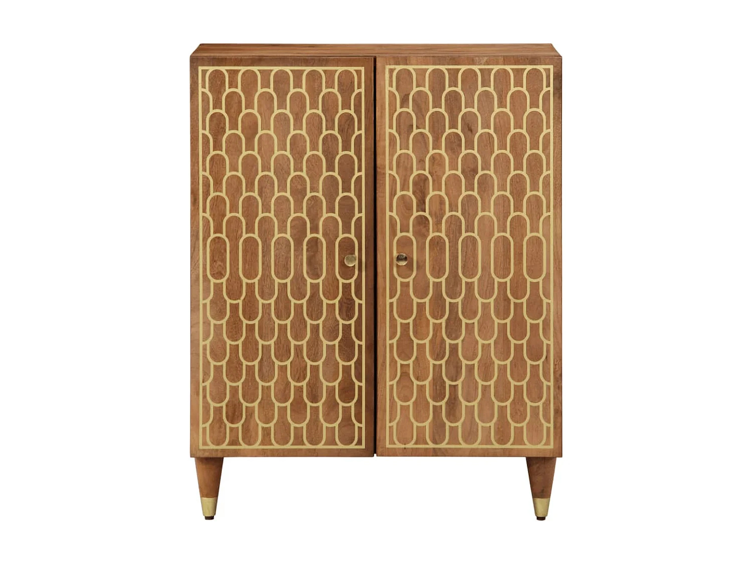 Mobile laterale 60x33x75 cm in legno massello di mango