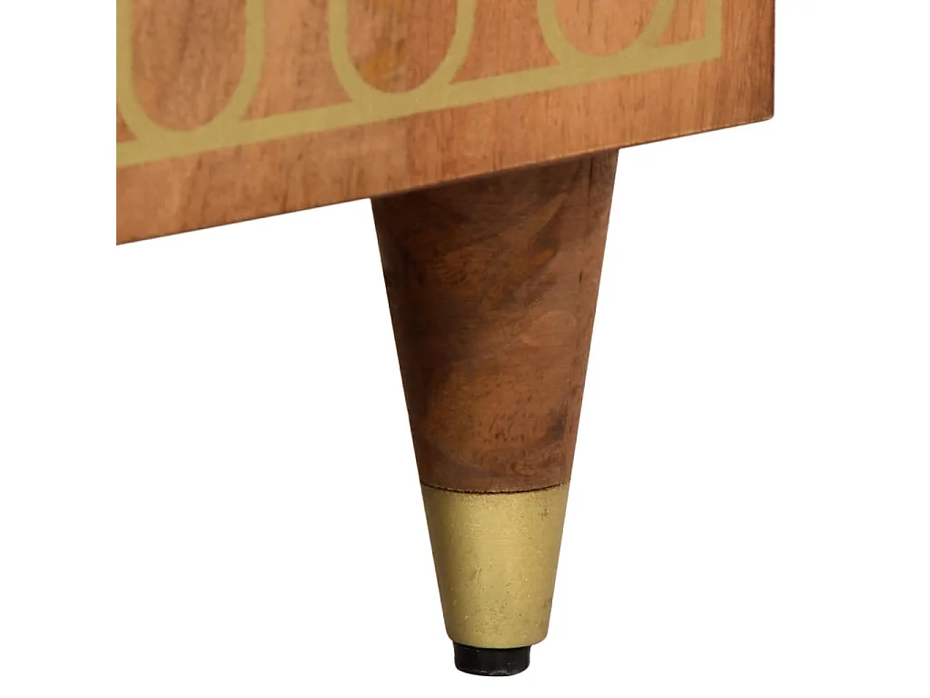 Mobile laterale 60x33x75 cm in legno massello di mango